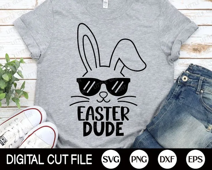 Easter Dude Svg, Easter SVG, Easter Bunny Svg, Bunny Ears Svg, Kids Easter gift, Boys Easter Shirt, Png, Svg Files For Cricut, Silhouette.webp