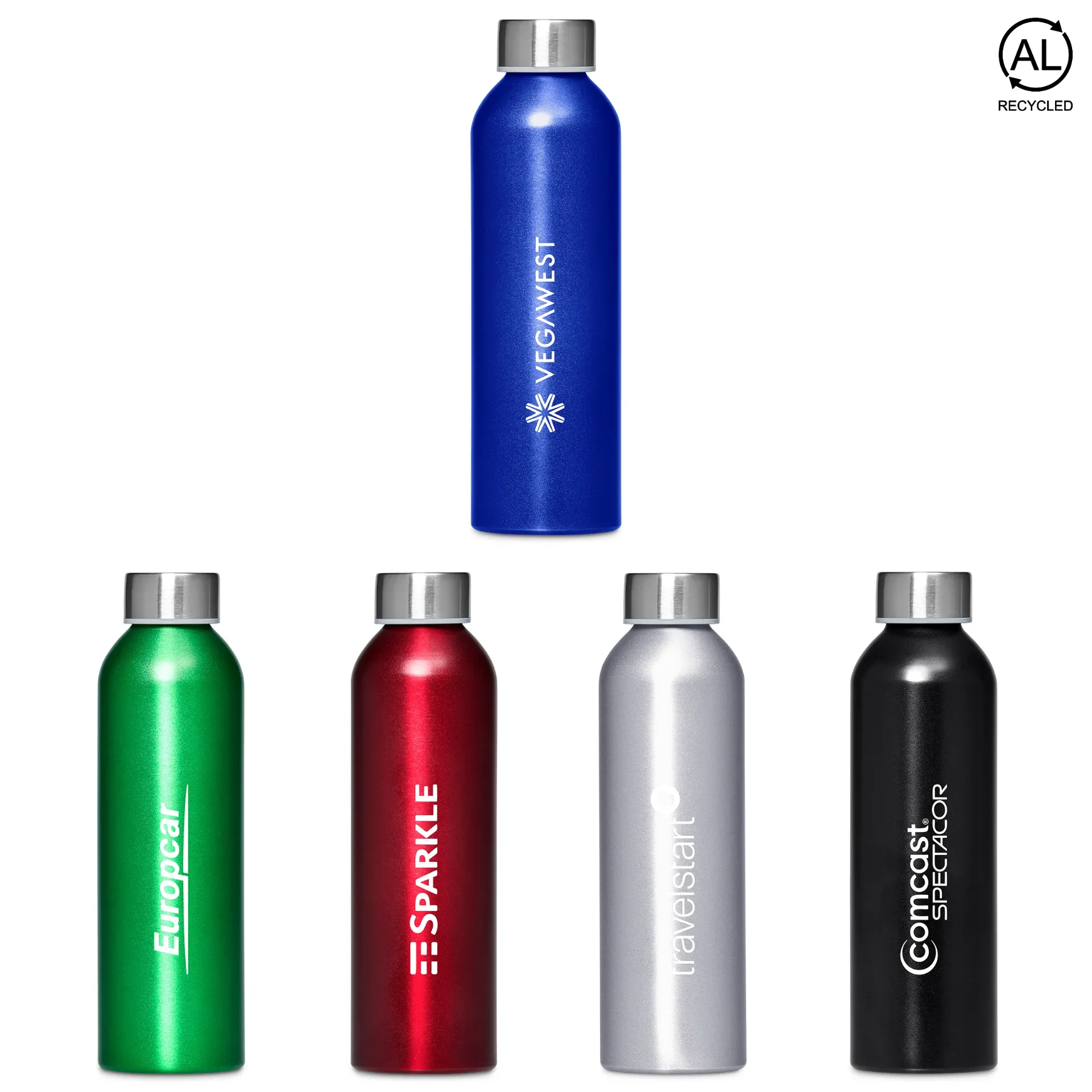 Kooshty Cosmo Recycled Aluminium Water Bottle - 650ml (Black)