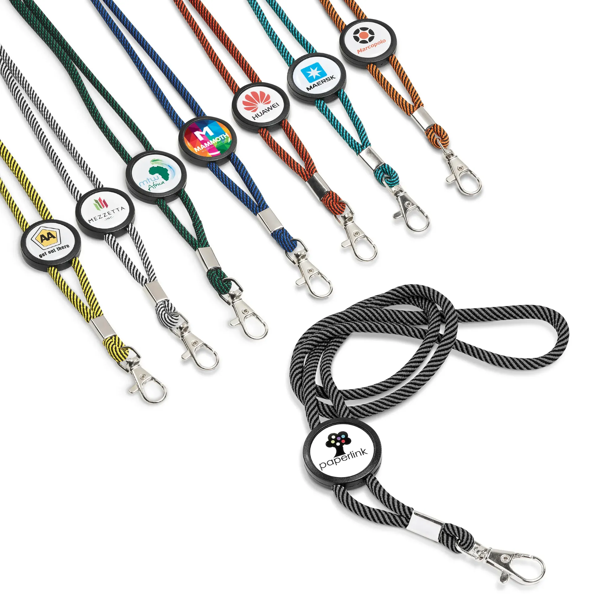 Custom Branded Polyester Lanyard with Dome Badge