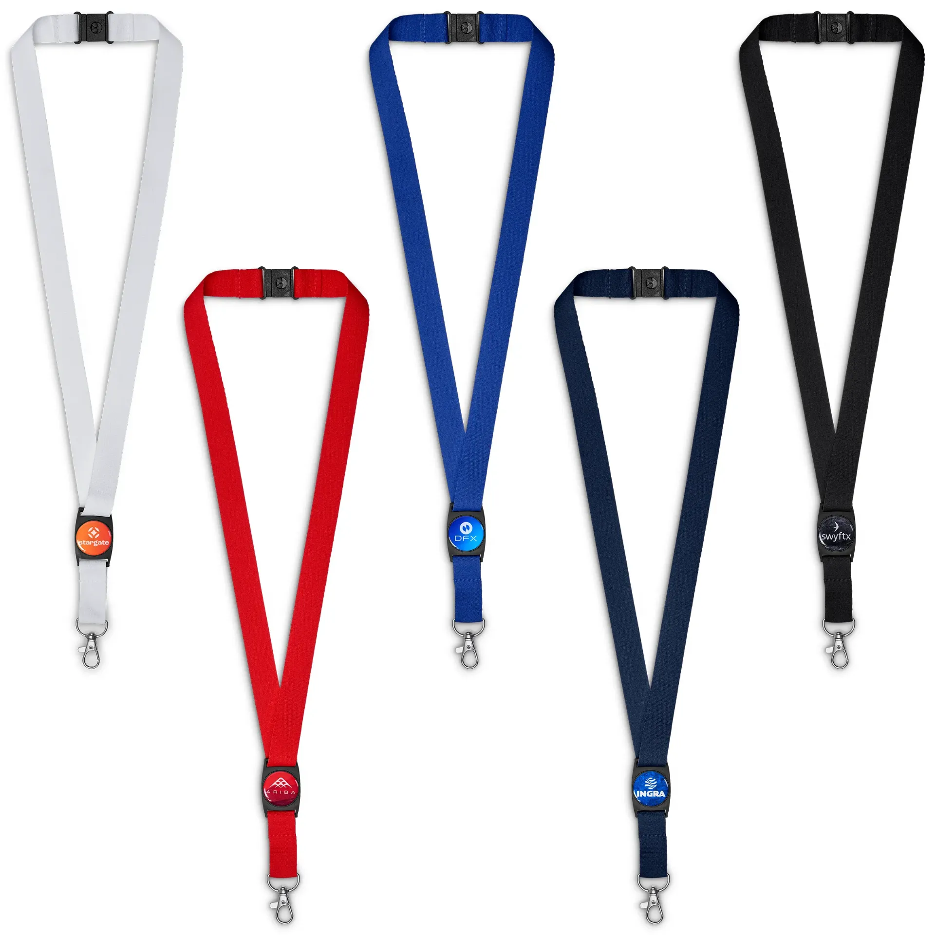 Custom Branded Polyester Dome Lanyard
