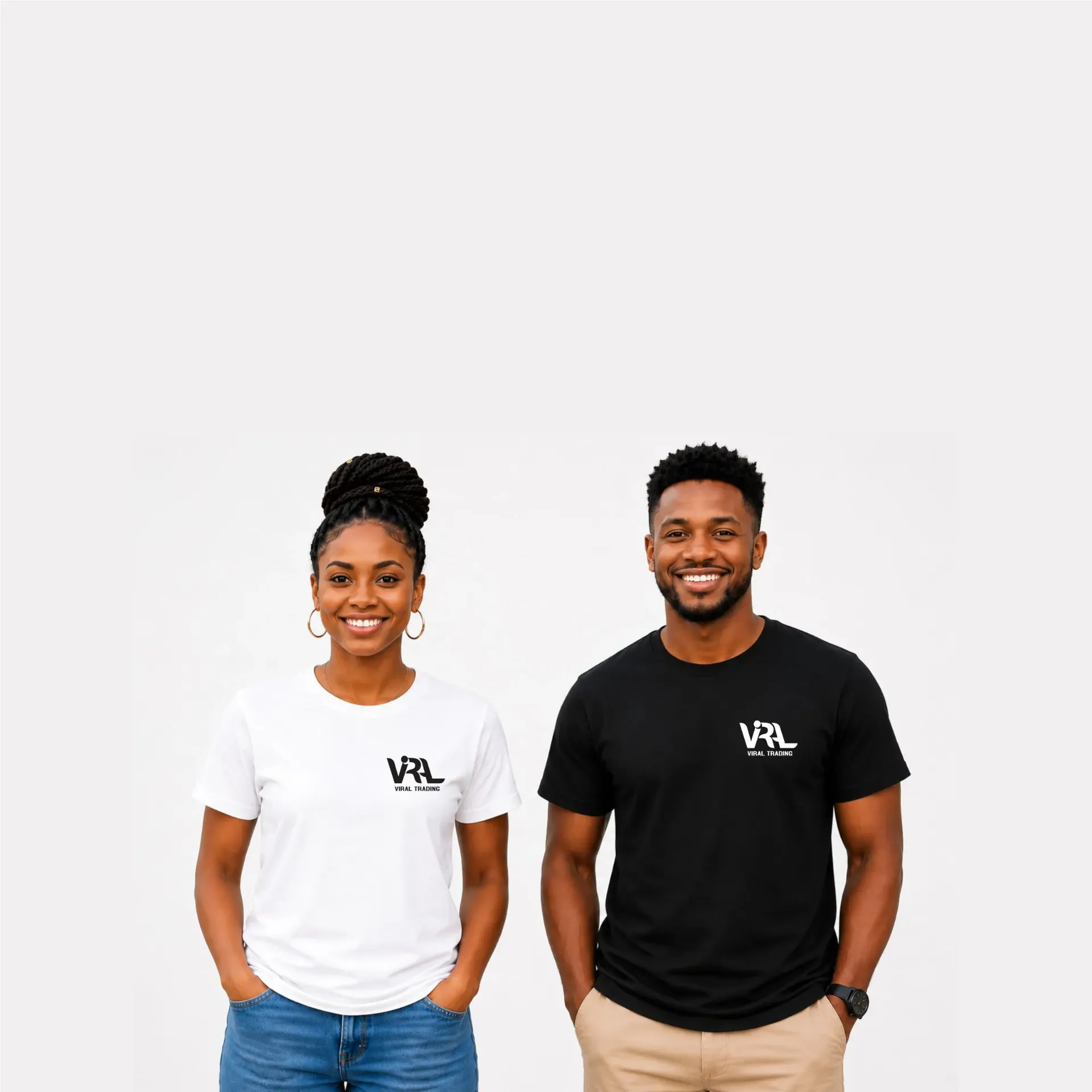 CW001-Unisex Adult Round Neck T-Shirt (Black, S)