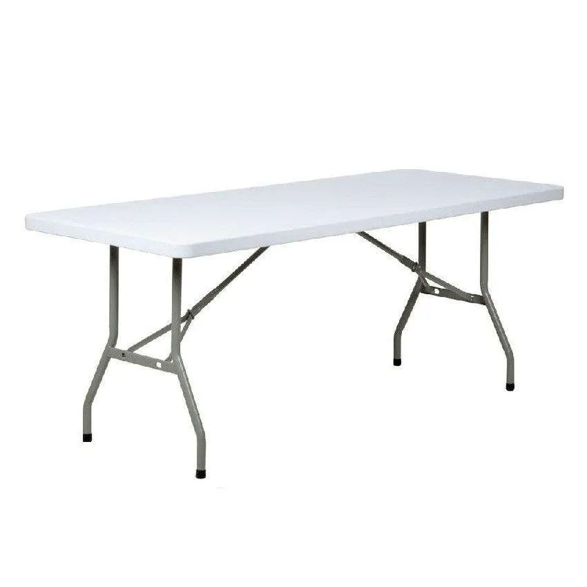 DS006-White Folding Trestle Table