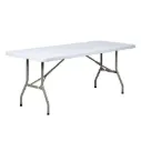 DS006-White Folding Trestle Table