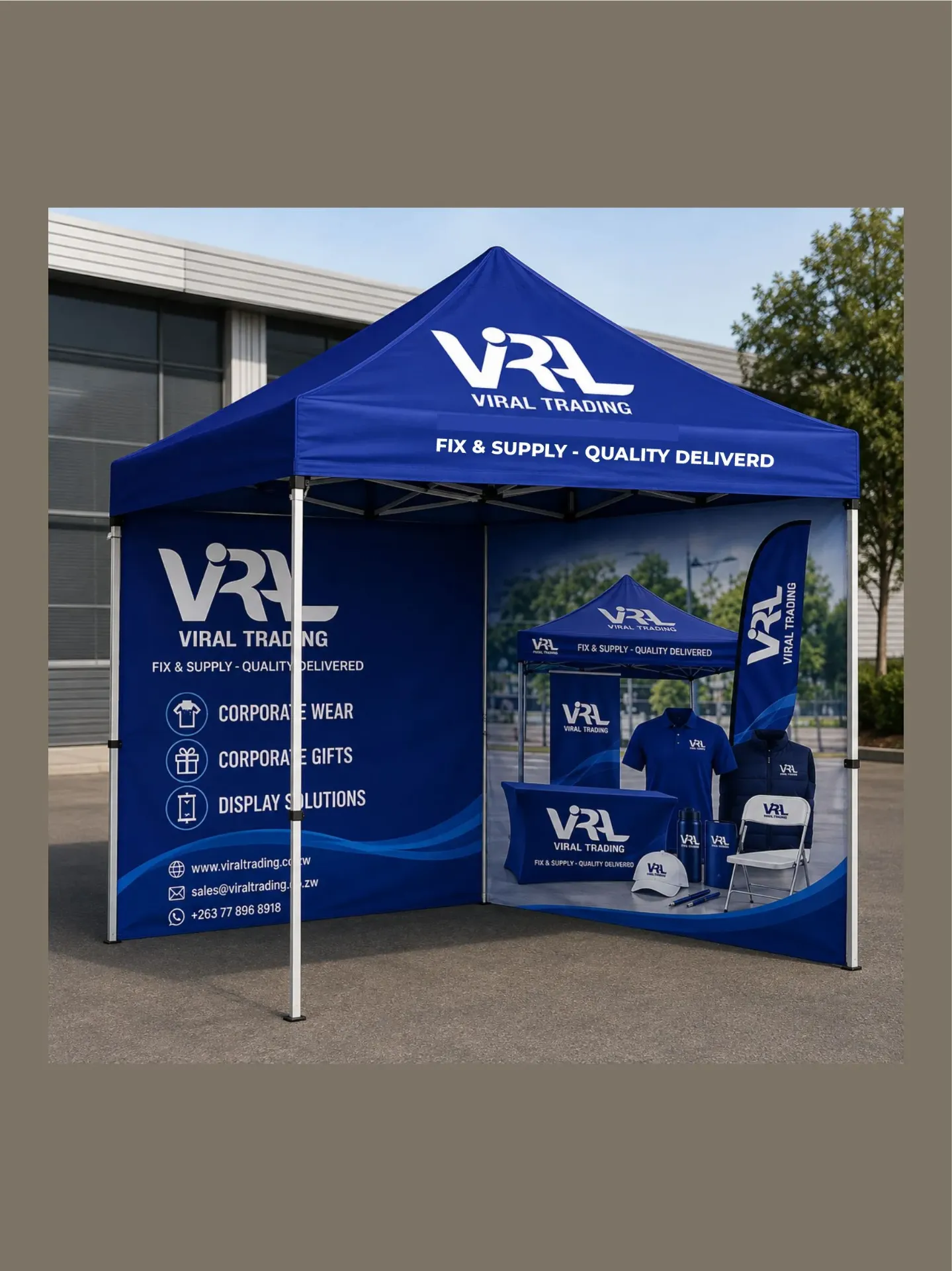 DS010.4-Gazebo 3m x 3m - 2 Full-Wall Skins