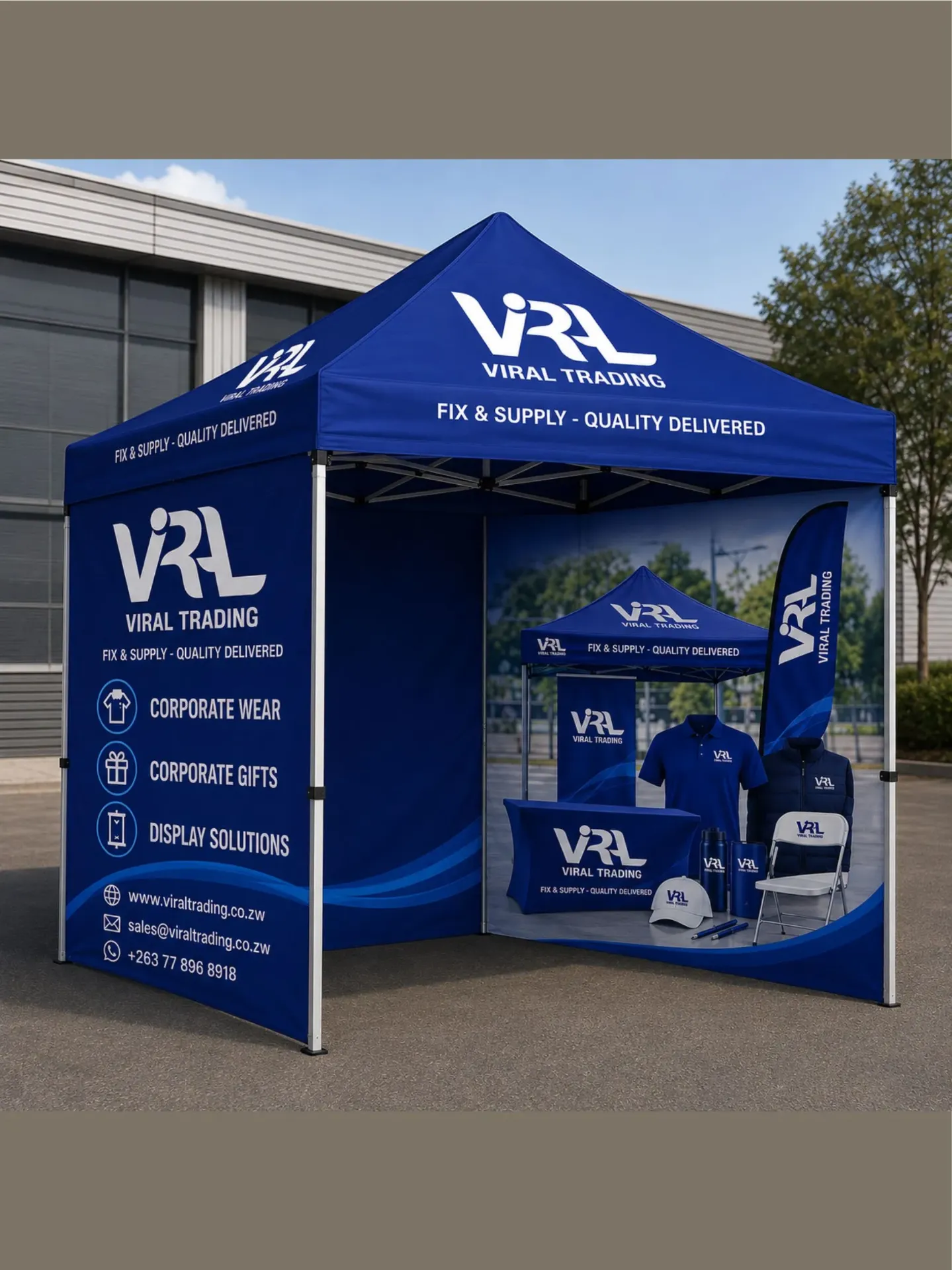DS010.5-Gazebo 3m x 3m - 3 Full-Wall Skins