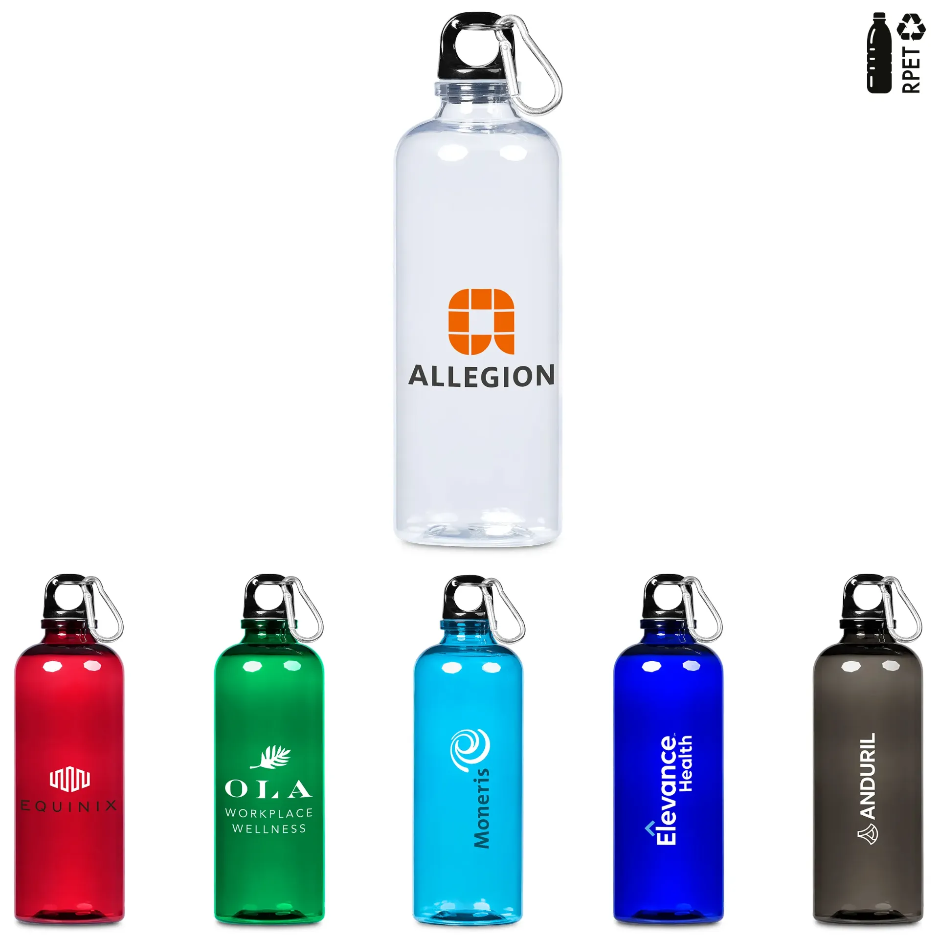 Altitude Vista Recycled PET Water Bottle - 600ml (Turquoise Blue)